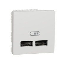 nabíjačka USB A+A 7,5 W, 2,1A biela Schneider nová Unica NU341818