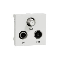 zásuvka R + TV + SAT samostatná biela Schneider nová Unica NU345018