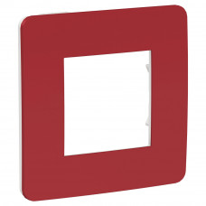 1 rámik červený/biely Schneider nová Unica studio color NU280213