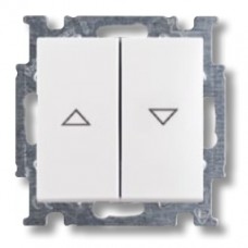 žalúziový spínač ABB Basic55 1012-0-2140 biely s mechanickým blokovaním