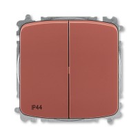 vypínač č.5 ABB Tango 3559A-A05940 R2 červený vrecový IP44