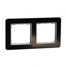 2rámik tmavé sklo Schneider electric Sedna design SDD361802